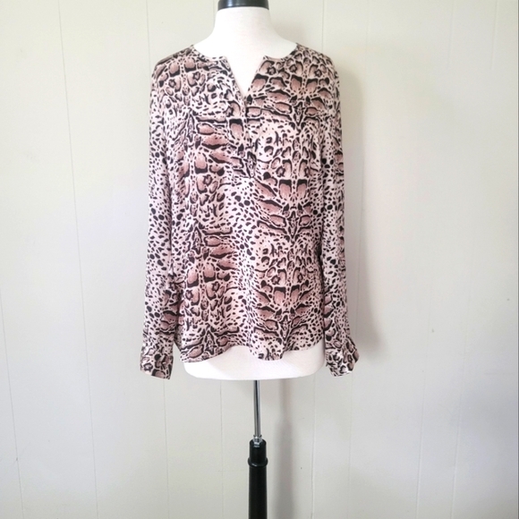 Etcetera Tops - Etcetera Animal Print Leopard To Silky Blouse